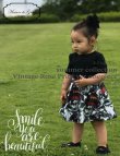 画像2: トップスブラック切替ワンピース (Vintage Rose Print ver) (2)