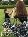 画像1: トップスブラック切替ワンピース (Vintage Rose Print ver) (1)