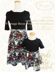 画像3: トップスブラック切替ワンピース (Vintage Rose Print ver) (3)